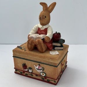ARTISAN FLAIR Little Folks Collection Bunny Trinket Box